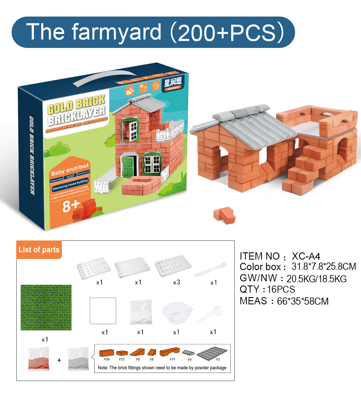 Masoneros transfronterizos hechos a mano DIY construcción de ladrillo rojo casa de simulación de ladrillo empalmado casa modelo juguete