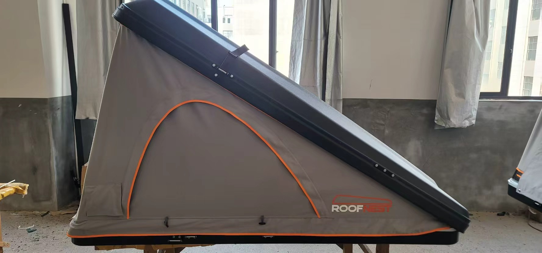 Cross-Border Abs Composite Triangular Tent Outdoor Camping Quick-Opening Folding Tent Suv Car Roof Tent