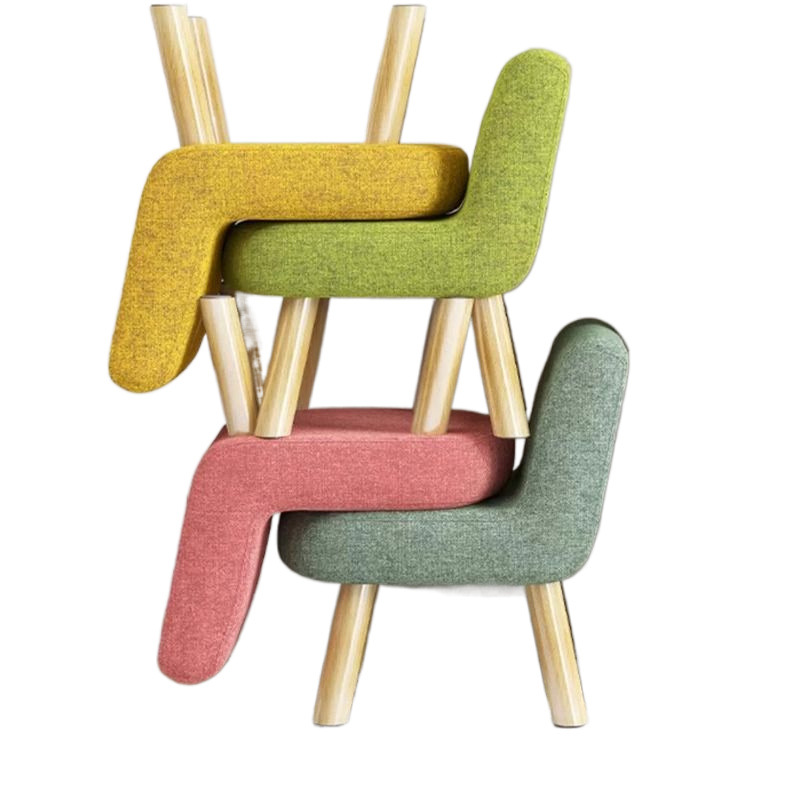 Silla baja, respaldo, sofá pequeño para adultos, taburete pequeño, lindo y duradero, taburete pequeño, taburete para niños, taburete de mesa de centro tapizado