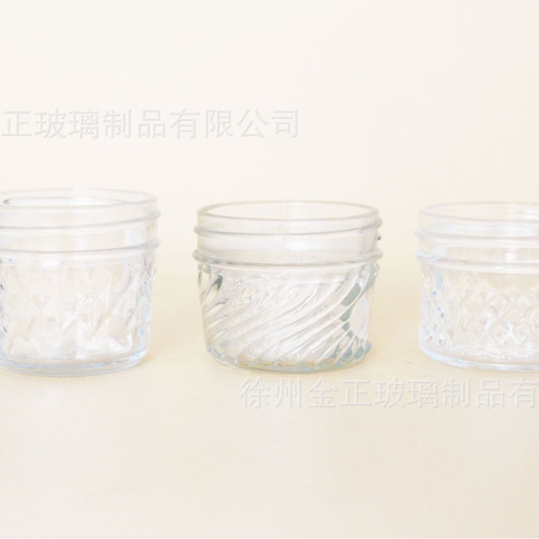 新款梅森瓶果酱瓶蜂蜜燕窝瓶密封储物罐鱼子酱牛肉酱瓶分装玻璃瓶