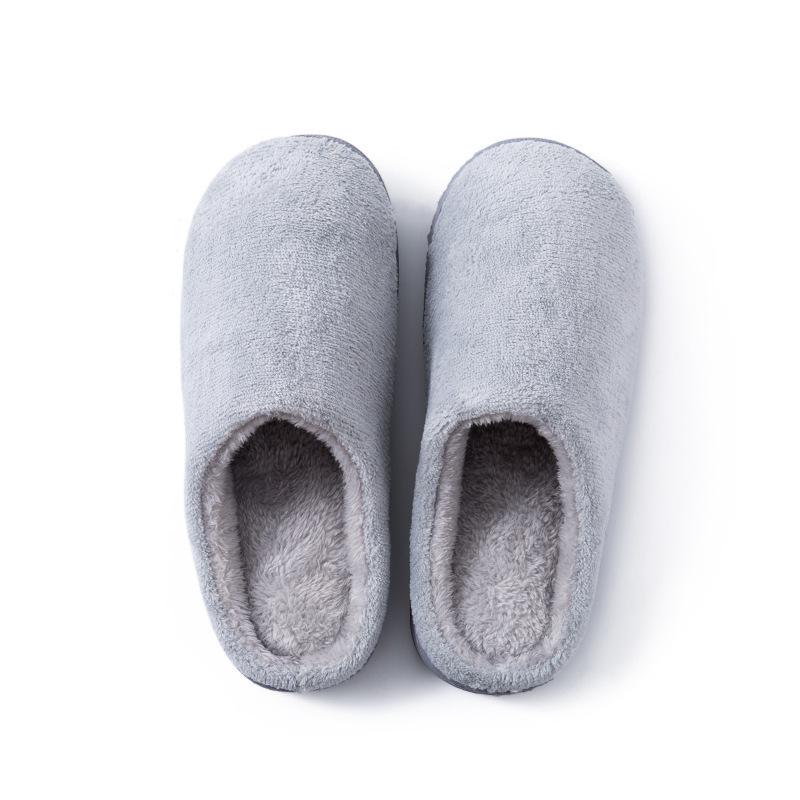 秋冬の厚い底の保温滑り止め綿は男性の女性のカップルのスリッパの室内の部屋のシンプルな寝室の寮を引っ張ります。