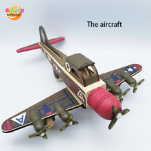 木制二战轰炸机飞机模型仿真战斗机儿童木质玩具创意礼物景区批发