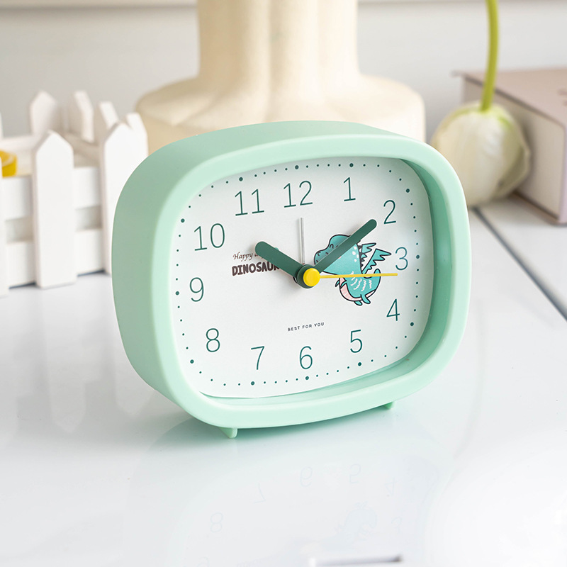 Directo de fábrica aguja de color cuadrado de plástico reloj de alarma estudiante claro escritorio mesita de noche moda creativa lindo reloj de alarma