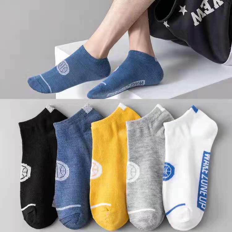 Socks men's autumn and winter men's sports short tube socks tide ins students low-help autumn basketball Street boat Socks Source factory goods