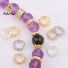 14K�僱�ɫ΢��ʯ���ѩ����Ƭ�Ȧ�����Ʒdiy��朴������
