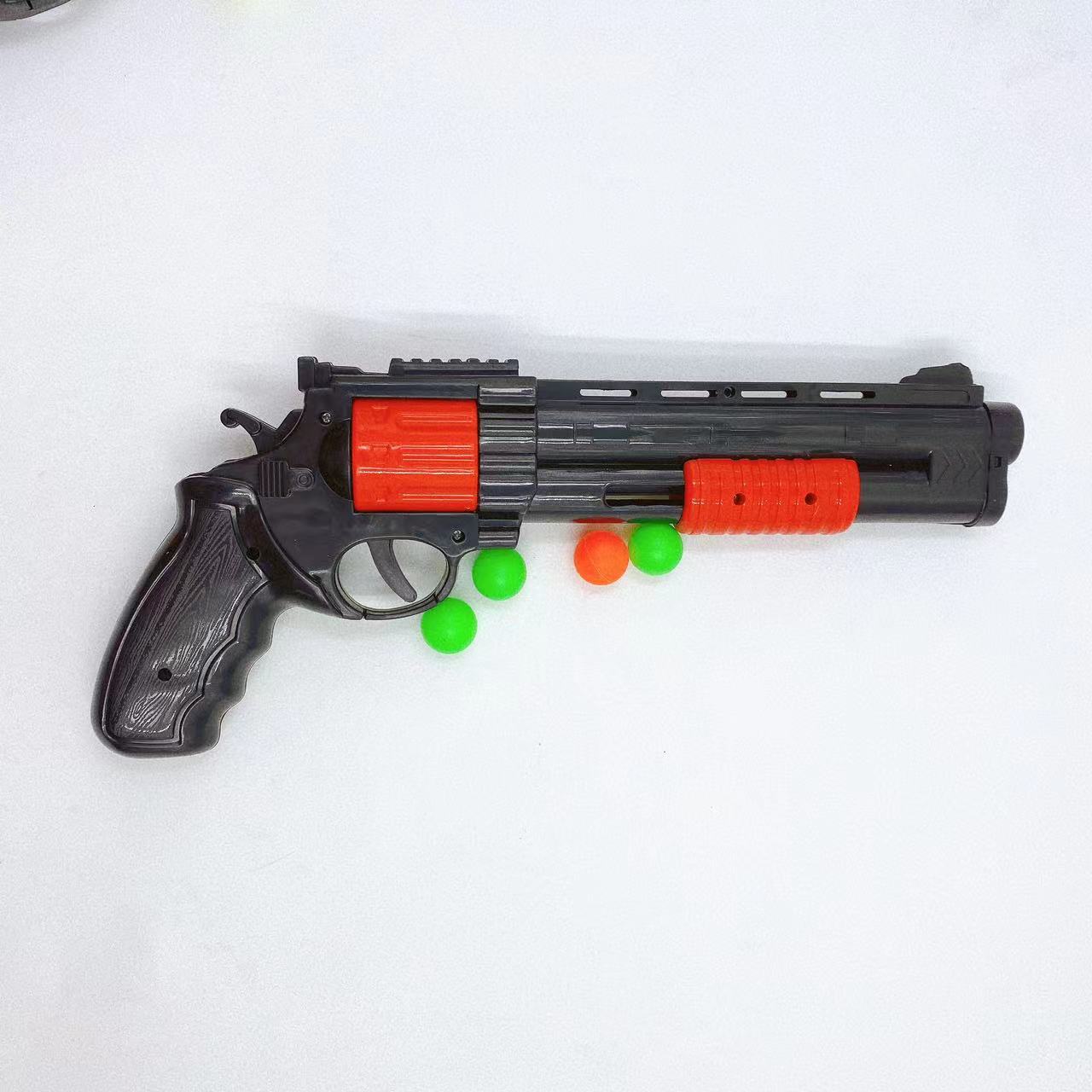 2 juguetes al por mayor pistolas blandas coloridas juguetes infantiles pistolas de pelota juguetes de plástico ping-pong manga nostálgica lotes