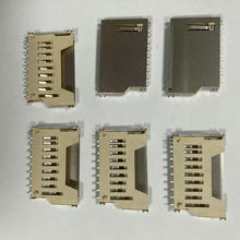 厂家供应 防飞卡座外焊microSD/TF卡座自弹Push记忆内存卡槽SD读