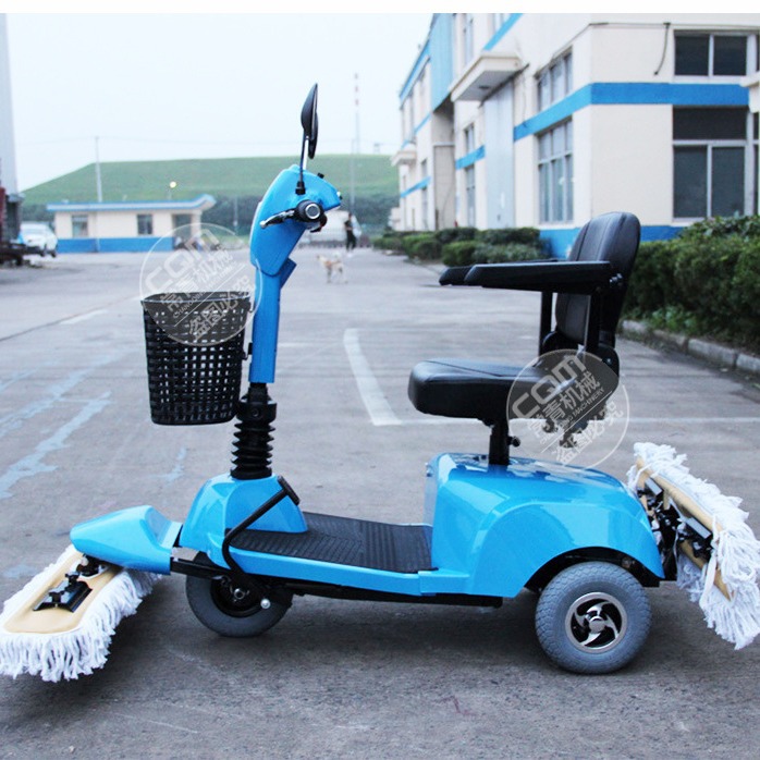 常青机械电动尘推车车站超市瓷砖光滑地哦面清洁车新型小款拖地机