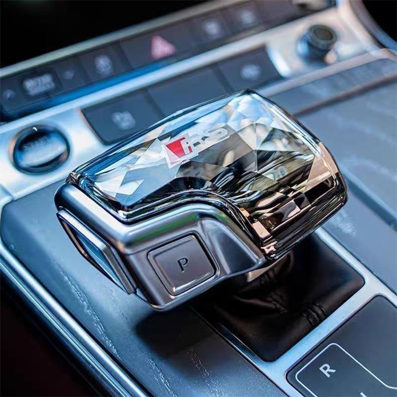 Suitable for Audi Crystal Gear Shift Knob Cover A4L/Q5L/Q7/A5/A6L/A8 Interior Modification Special Crystal Gear Shift Knob