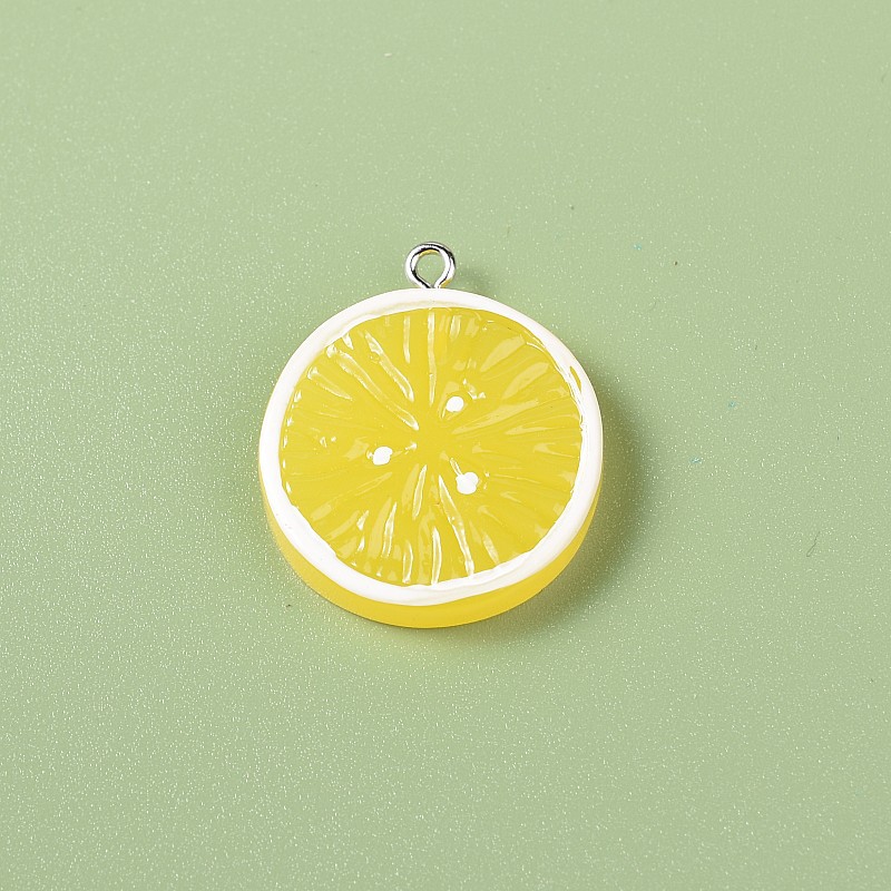 1 Piece 2.2*4cm 2.5cm Resin Lemon Orange Pendant display picture 9