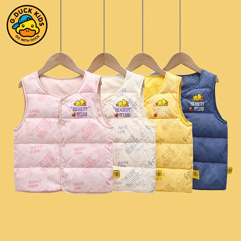 B.Duck, children's down jacket, light and thin vest for boys