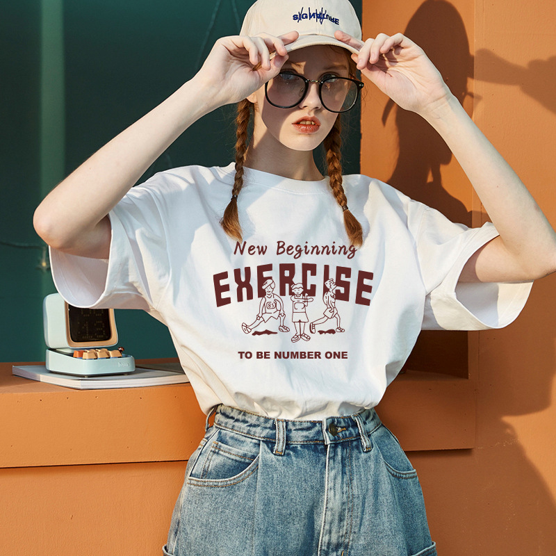 흰색 RXERCISE 세 만화 사람들