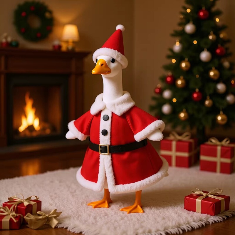 Amazon's New Holiday Big White Goose Clothing Set, Porch Goose, Lawn Goose, Christmas Holiday Decoration