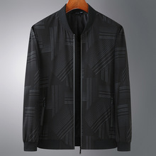 设计师原创男士立领夹克2024秋冬新款男装中老年商务休闲简约舒适