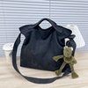 Universal shopping bag one shoulder, brand capacious linen bag, cloth bag suitable for men and women, Korean style