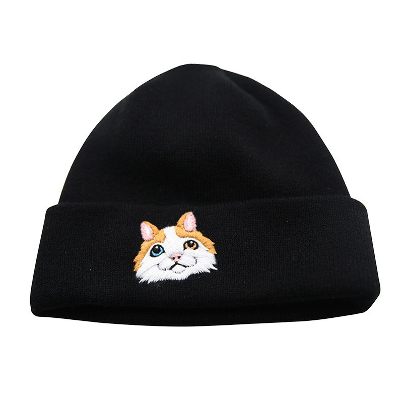 Lu bordado a mano diy sombrero de pescador sombrero de deportes para hombres y mujeres estudiantes sombrero de flores de dibujos animados casuales coreanos