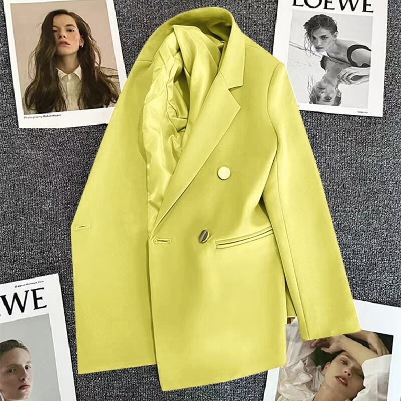 Trendy Street-Style Blazer 2025 Spring and Autumn New Korean Version Waist-Cinching British Style Elegant Small Blazer Jacket for Women Early Autumn