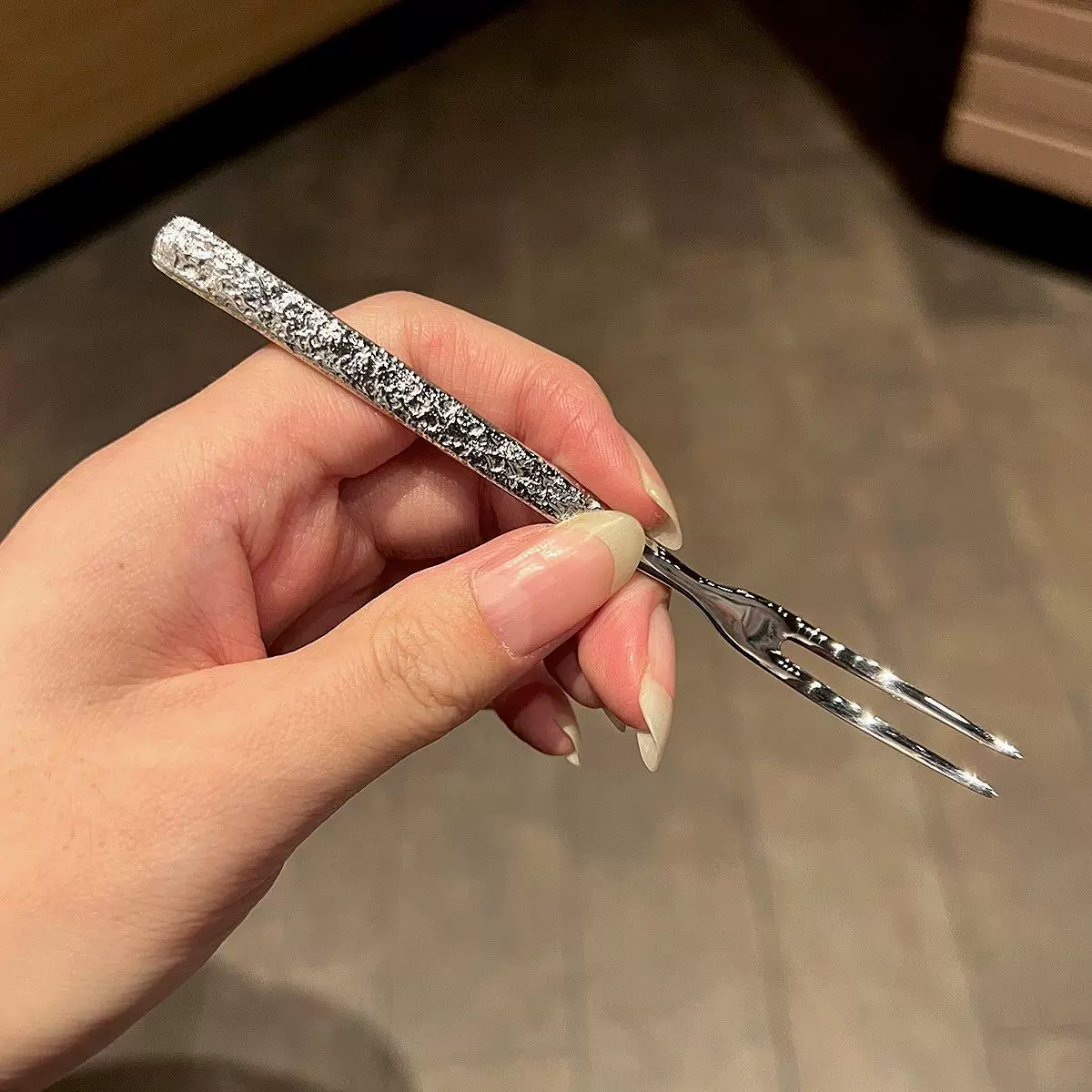 新款网红不锈钢果签点心ins水果叉子欧式加长水果柄甜品蛋糕叉