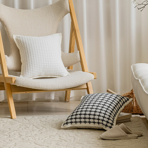 Xiaoxiangfeng sofa pillow case ins style Nordic living room decoration bedside cushion cushion office chair waist backrest