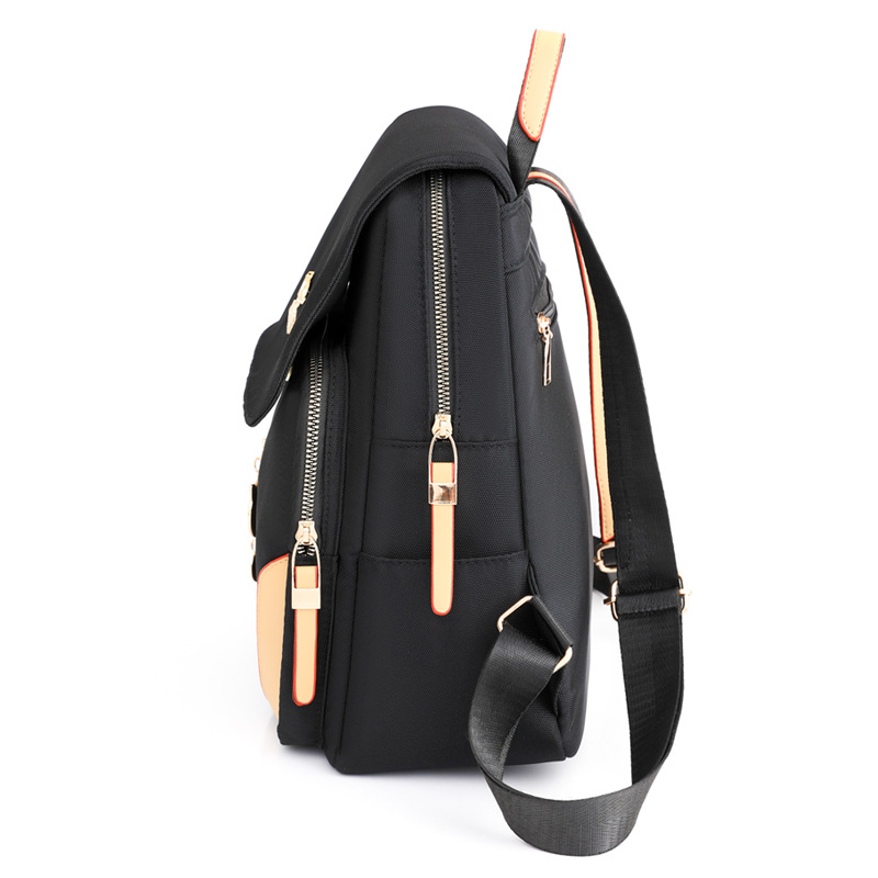 2023 primavera nueva versión coreana de la mochila de nailon para mujer moda linda color de contraste viaje mochila mochila escolar marea