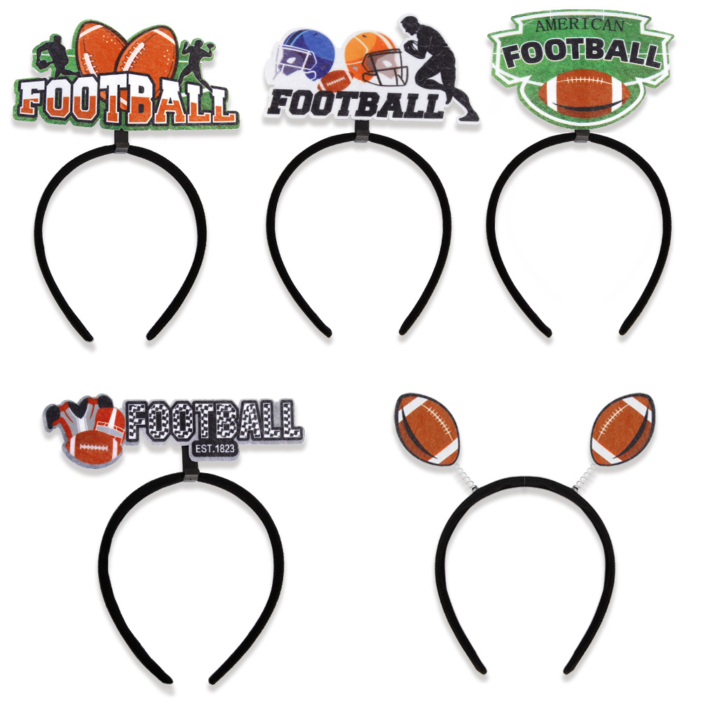 Amazon nuevo Super Bowl rugby diadema footballl americano decoración del partido diadema animar image 2