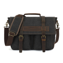欧美新款复古帆布男士斜挎包 电脑单肩包多口袋书包邮差包一件代