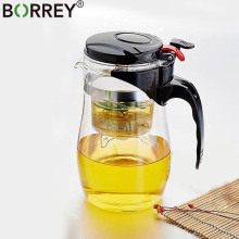 BORREY Heat Resistant Glass Teapot With Infuser Filter跨境专