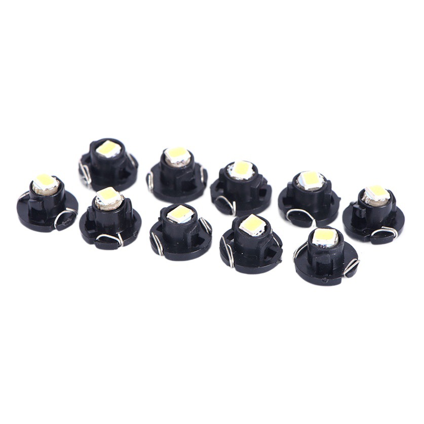 Coche LED luz instrumento luz T3 1210 1SMD motocicleta LED bombilla T4.2 T4.7 12V luz blanca