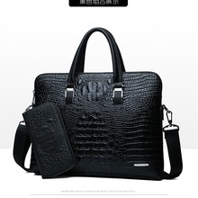 男士商务公文包大容量双拉链耐磨手提包多层斜挎时尚高品质单肩包