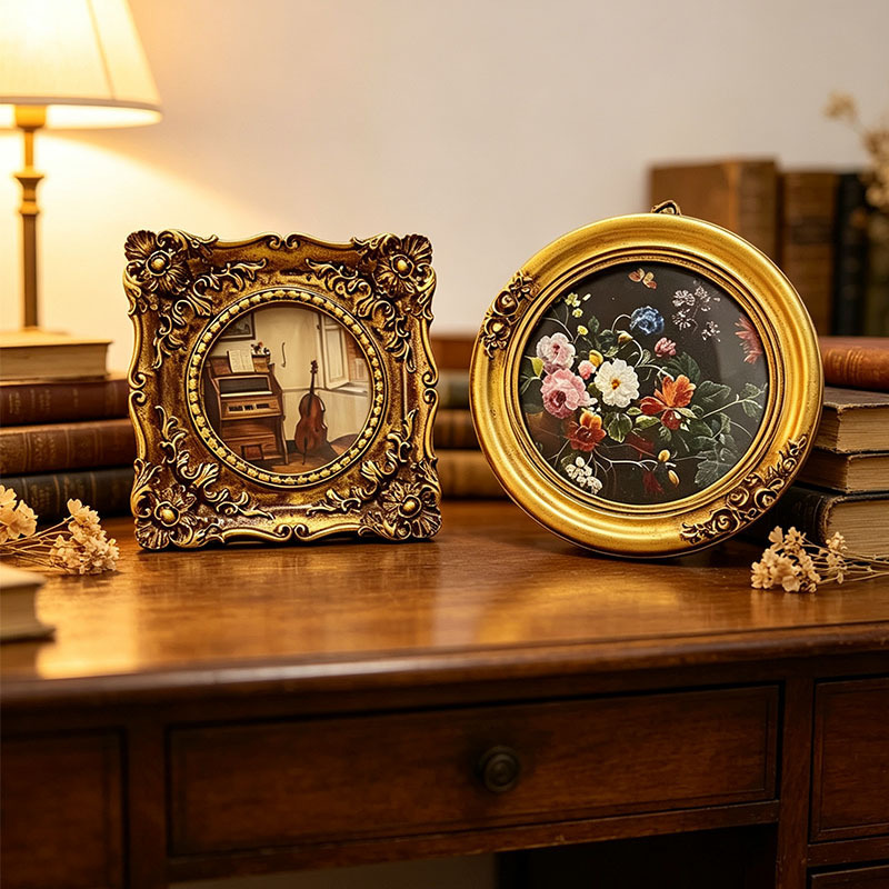European-style vintage carved resin picture frame, living room wall decoration hanging piece, palace-style relief tabletop picture frame European-style vintage carved resin picture frame, living room wall decoration hanging piece, palace-style relief tabletop picture frame