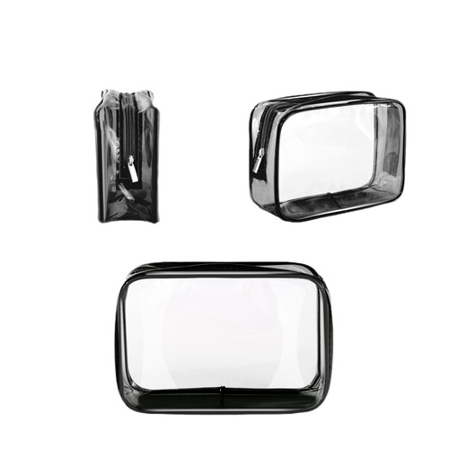 Candy color PVC cosmetic bag transparent packaging bag waterproof storage anti-epidemic bag portable travel toiletry bag