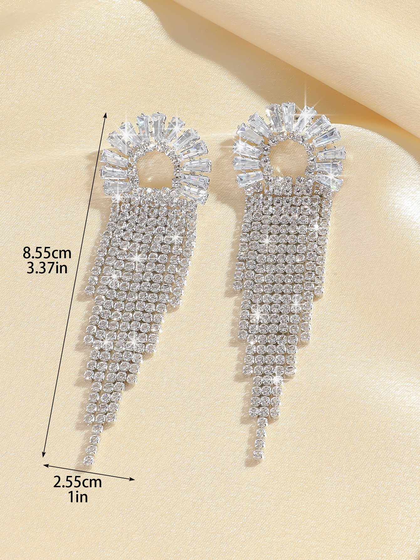 orecchini lunghi con nappe e strass in zircone super flash di alta qualità per le donne, orecchini alla moda dal temperamento_voghion.com