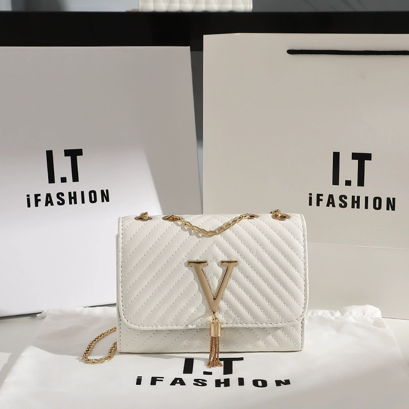 Сумка через плечо (I.T iFASHION), стёганая экокожа с цепочкой, 2023