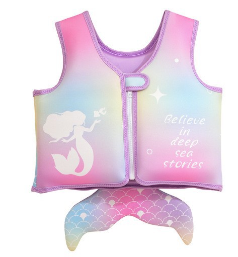 子供用インフレータブル浮力ベスト、女の赤ちゃん、初心者水泳浮力ベスト、ライフジャケット、男女兼用水泳補助具