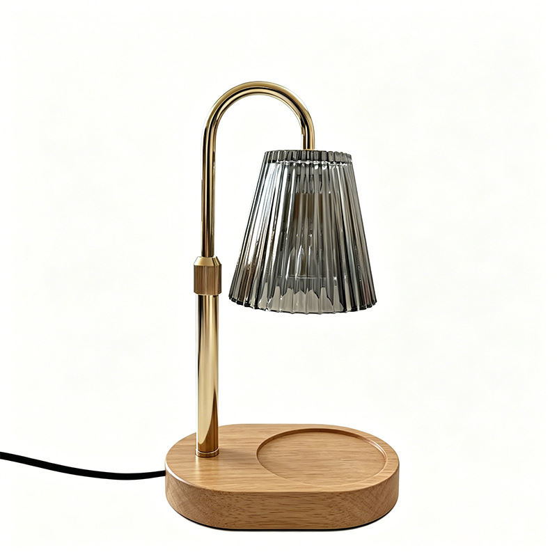 Europa y los Estados Unidos retro lámpara de vidrio estriado lámpara de candelabros de fusión fragante lámpara de ceniza de lámpara image 5