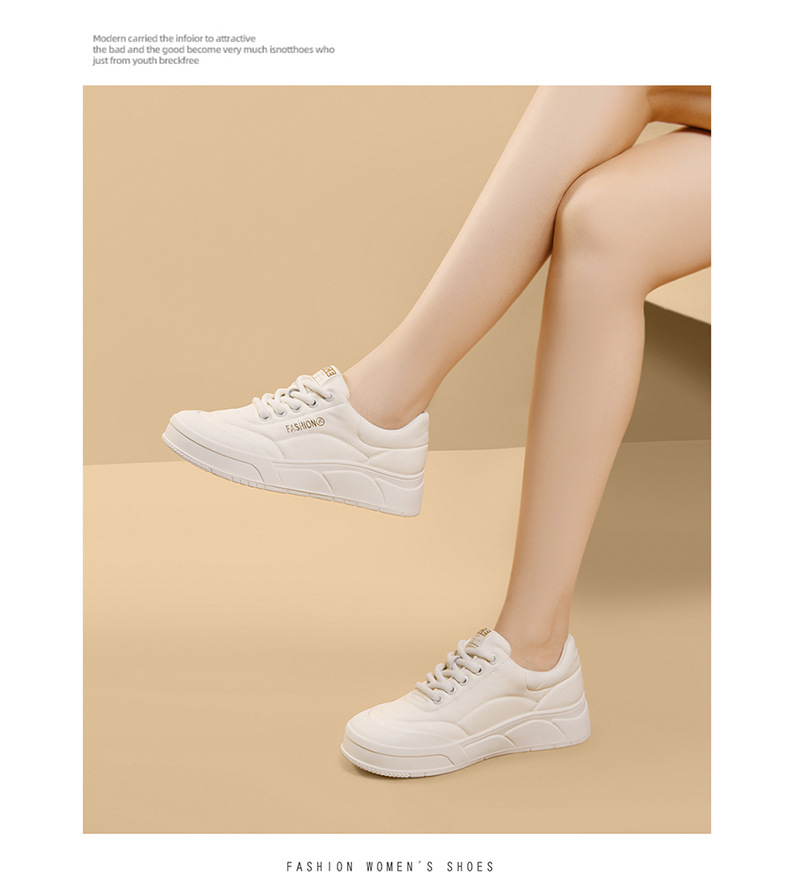 Giày sneaker nữ đế dày chunky mùa xuân hè 2024, đế bệt platform nhẹ chống trượt — DH 29060 màu trắng, DH 29060 Trắng xám, DH 26006 be xám [Mô hình rỗng], DH 29060 Đen Màu mơ chi tiết 11