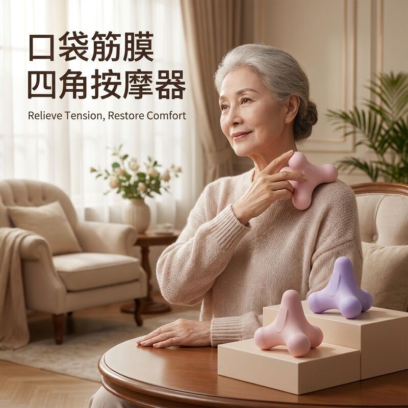 Four-corner fascia ball for middle-aged and elderly people, designed for deep relaxation of shoulder, neck, waist, back, and foot muscles, alleviating soreness and fatigue Four-corner fascia ball for middle-aged and elderly people, designed for deep relaxation of shoulder, neck, waist, back, and foot muscles, alleviating soreness and fatigue