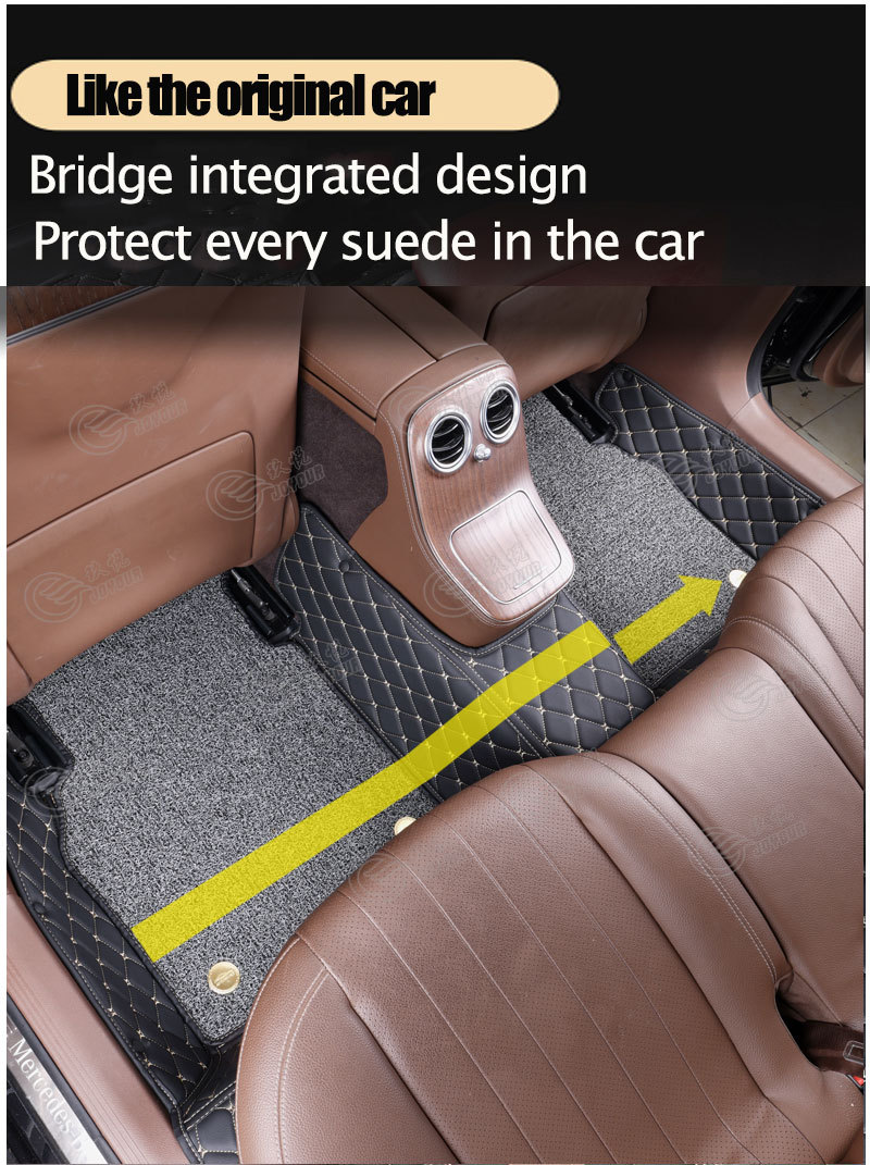 Cross-Border Double-Layer Silk Loop Full-Coverage Leather Floor Mats, Car Floor Mats Direct from the Source Factory, Dropshipping Available