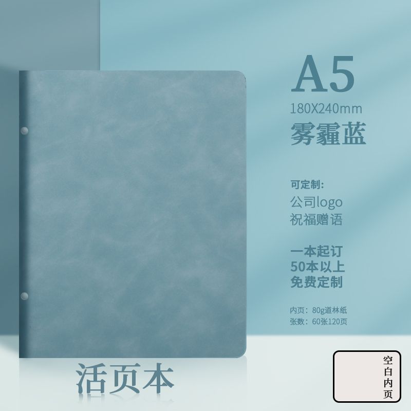软皮外壳B5九孔活页本活页夹文件夹可拆卸高颜值不硌手封面A5六孔|undefined