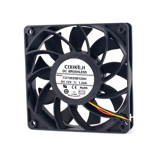 Factory direct supply 12025 supercharged cooling fan DC12V24V high speed strong wind violent fan thin section