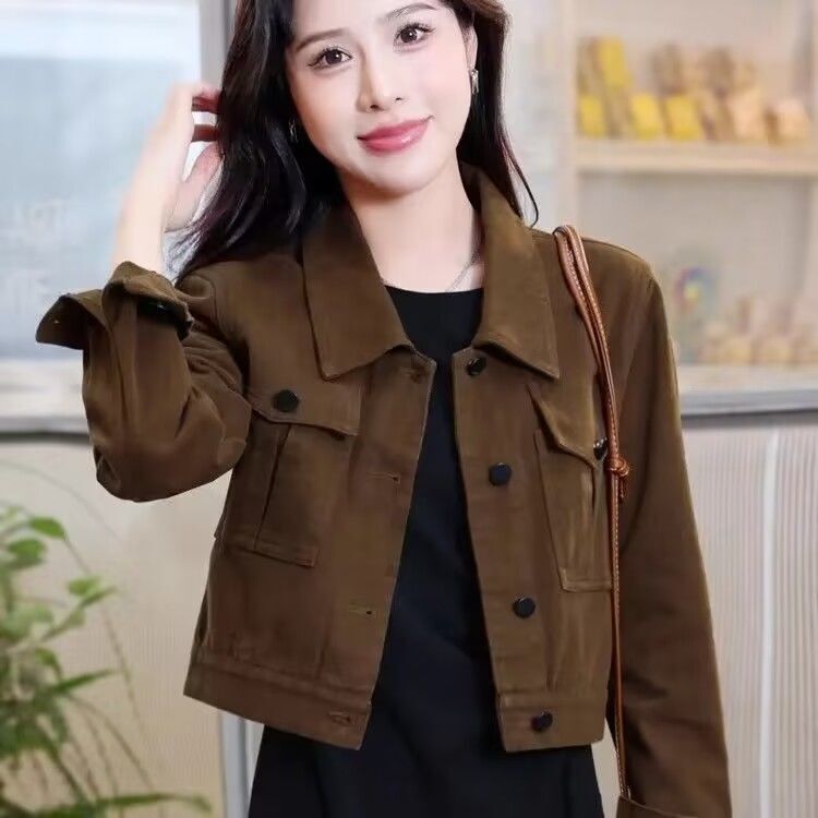 网红小个子牛仔外套女短款宽松韩版春秋休闲百搭夹克上衣短外套女|undefined
