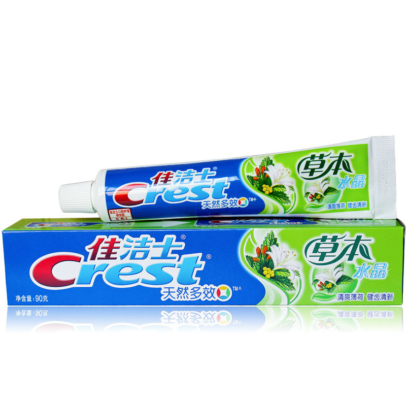 Crest Herbal Crystal Toothpaste, 90g, Small Pack for Employee Benefits