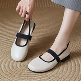 Мягкая коровая ручная ручная работа маленькая одиночная обувь женская лесная девочка светлый рот круглый головы кожа все -матч -стиль матрицы Мэри Женпинг Бабу