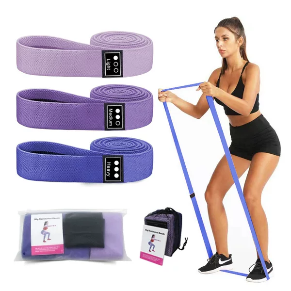 200*3cm Long Resistance Elastic Band Fitness Yoga Hip Lift Belt Buttocks Resistance Band Multi-Functional Squat Stretch Belt