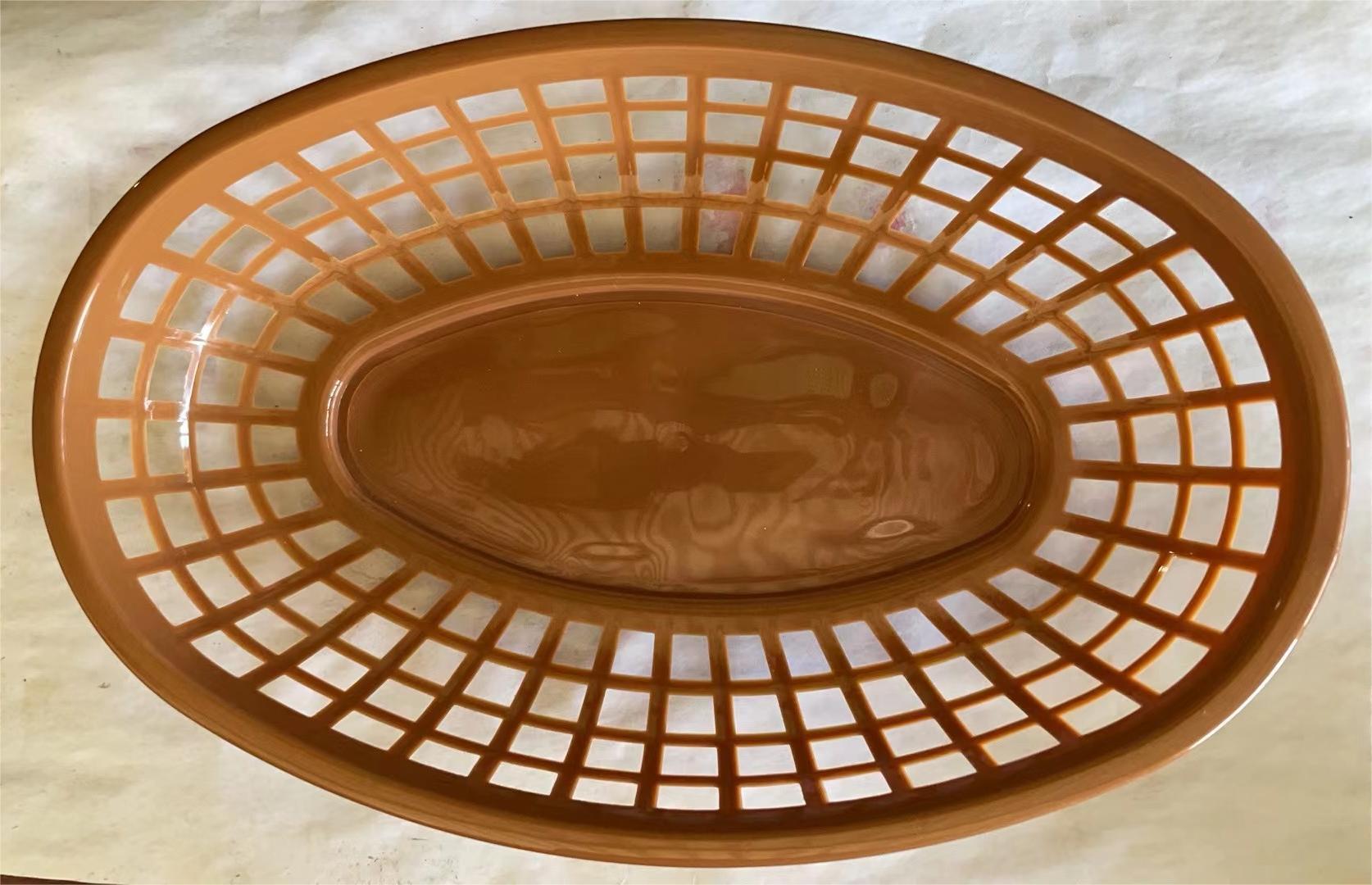 Cesta de pollo frito y patatas fritas, cesta de hamburguesas, merienda de té de la tarde, cesta de plástico ovalada, cesta de comida para fiestas, recortada