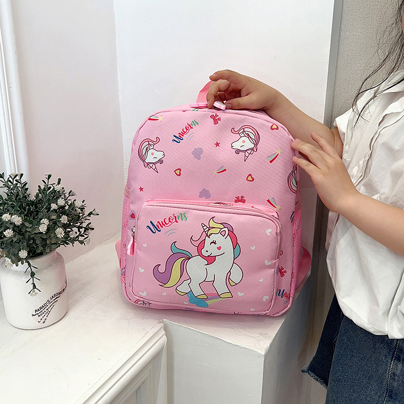 Nuevo unicornio mochila para niños dibujos animados carga reducción kindergarten mochila mujer clase media 2-7 años mochila de comercio exterior