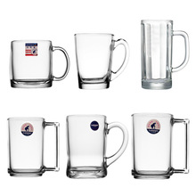 乐美雅创意耐热玻璃水杯泡茶杯  热饮杯多功能杯  啤酒把杯饮料杯