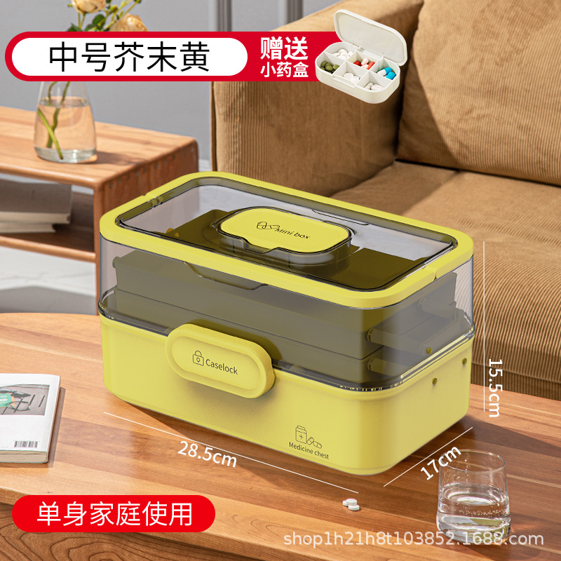 Caja de medicina hogar extra grande caja de medicina hogar gran capacidad para niños medicina multi-capa de almacenamiento médico caja al por mayor