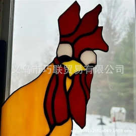 厂家直发 独立站新品 Peeping Rooster卡通公鸡 卧室客厅装饰挂件