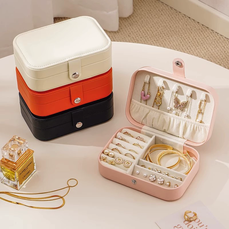 Jewelry Box Travel Ring Necklace PU Leather from Yomiego